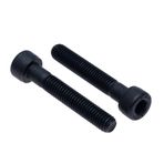 Keple Silindir Hex Baş Cap Vidalar M10 (5 Paket) Çelik Sınıf 10.9 Altıgen Soket Allen Anahtar Vida Cıvata Konu Bağlantı Elemanları Silindirik Ağır Sertifikalı Standart DIN912 Siyah (10mm x 40mm)