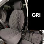 Kepmorpho honda Civic Lüx Oto Koltuk Minderi Ön Arka 5'li Set Elegance Serisi Gri