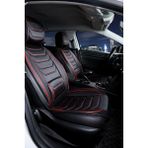 Kepmorpho Opel Corsa F Lüx Oto Koltuk Kılıfı Ön Arka Takım (Antalya) Siyah Kırmızı - Siyah - Kırmızı