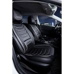 Kepmorpho volkswagen Eos Lüx Oto Koltuk Kılıfı Ön Arka Takım (Antalya) Siyah Beyaz - Siyah - Beyaz