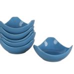Keramika 14 cm 6 Adet Mavi Lotus Çerezlik Sosluk