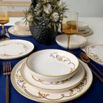 Keramika 22926-27-29 Bronze Bloom 18 Parça 6 Kişilik Yemek Takımı