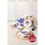 Keramika 22957-58 Brush Bloom 18 Parça 6 Kişilik Yemek Takımı