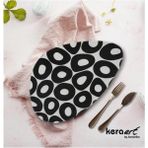 Keramika 35 cm Oscar Servis Tabağı 2'li Black&white Love K2