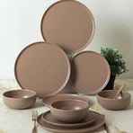 Keramika 5000204662 Nordic Mat Toprak Taupe 18 Parça 6 Kişilik Yemek Takımı