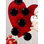 Keramika 6 Parça 8 cm Mini Çark Siyah Sosluk