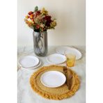 Keramika Beyaz Delta Pasta Tabağı 17 cm 6 Adet 006
