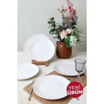 Keramika Beyaz Ege Servis Tabağı 26 Cm 6 Adet 006