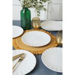 Keramika Beyaz Sirius Pasta Tabağı 22 cm 6 Adet 004
