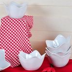 Keramika Beyaz Zambak 12 cm 6 Adet Çerezlik Sosluk