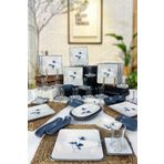 Keramika Blue Magic Kare 47 Parça 12 Kişilik Kahvaltı Takım