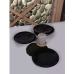 Keramika Ege 6 Adet 20 cm Siyah Pasta Tabağı