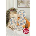 Keramika Etnik Hitit Pasta Tabağı 20 Cm 4 Adet 22552