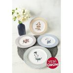 Keramika Floral Essence Assos Pasta Tabağı 22 cm 4 Adet / 22890-93-94-22949 - Renkli