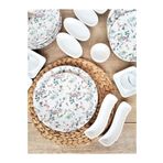 Keramika Flowers Mat Beyaz 33 Parça 6 Kişilik Kahvaltı Takımı