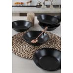 Keramika Hitit Mat Siyah 18 cm 6 Adet Yemek Tabağı