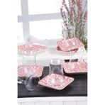 Keramika İknat Pembe 12 Parça 6 Kişilik Çay Takımı