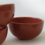Keramika Kızıl Kahve Bulut Mini Çerezlik / Sosluk 8 cm 6 Adet 607 - Kahverengi