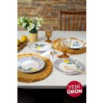 Keramika Lemon Bliss Ege Pasta Tabağı 20 Cm 4 Parça 22089-92