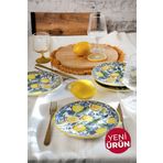 Keramika Lemon Glow Ege Pasta Tabağı 20 Cm 4 Parça 22637