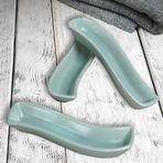 Keramika Mat Açık Yeşil İvory 3 Adet 18 CM Zeytinlik