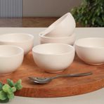 Keramika Mat Beyaz 8 cm 6 Adet Çerezlik / Sosluk