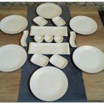 Keramika Mat Krem 17 Parça 6 Kişilik Kahvaltı Takımı