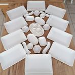 Keramika Mat Krem 29 Parça 12 Kişilik Kahvaltı Takımı