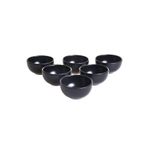 Keramika Mat Siyah 6 Adet 8 cm Çerezlik/Sosluk