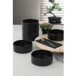 Keramika Mat Siyah Stackable 6'lı 14 cm Çorba Kasesi