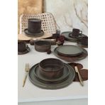 Keramika Mat Toprak Stackable 20 Parça 4 Kişilik Yemek Takımı