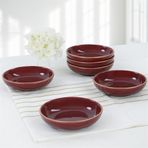 Keramika Mürdüm Halka 13 cm 6 Adet Çerezlik Sosluk