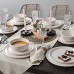 Keramika Nordic Mat Beyaz 18 Parça 6 Kişilik Yemek Takımı