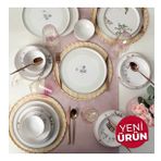 Keramika Purple Bloom Nordic 24 Parça 6 Kişilik Yemek Takımı