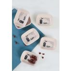 Keramika Retro Dikdörtgen Çerezlik Kayık 13 Cm 6 Adet