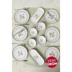 Keramika Rose Line 12 Parça Desenli Kahvaltı Takımı 6 Kişilik Çok Renkli Seramik