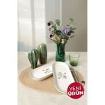 Keramika Rose Line Noyan Kayık Tabak 26 Cm 2 Adet 22913 Çok Renkli