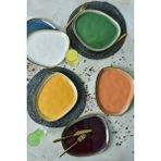 Keramika Shizen Mix Tetra 30 cm Renkli Servis Tabağı 6 Adet Stoneware Malzeme ile Şık Sunum