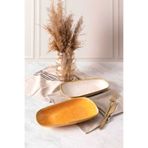 Keramika Shizen Sarı / Krem Tetra Kayık Tabak 28 Cm 2 Adet Q46-Q44