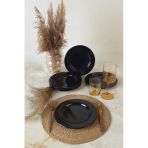 Keramika Siyah Assos Pasta Tabağı 22 cm 6 Adet 650
