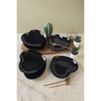 Keramika Siyah Kalp Pasta Tabağı 20 cm 6 Adet 650