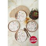 Keramika Soft Bloom Nordic Pasta Tabağı 22 Cm 4 Adet 22876-77