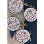 Keramika Spring Time Servis Tabağı 25 Cm 6 Adet - 19558