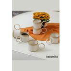 Keramika STACKABLE HALKA KULPLU 6 LI FİNCAN 08 CM REAKTİF SHIZEN