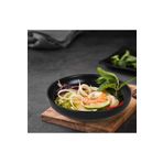 Keramika Tabak Nordıc Yemek 22 Cm Mat Sıyah 6 Lı