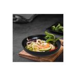 Keramika Tabak Nordıc Yemek 22 Cm Mat Sıyah 6 Lı
