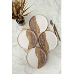 Keramika Terra Leaf Nordıc Pasta Tabağı 22 cm 4 Adet / 22969-70