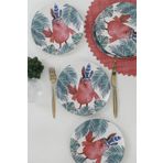 Keramika Tropik Baykuş 21 cm 6 Adet Pasta Tabağı