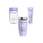 Kerastase Blond Absolu Bain Ultra Violet Şampuan 250ml, Bain Lumiere 80ml, Cicaflash Krem 75ml Set