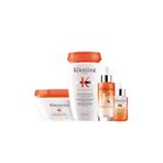 Kerastase Nutritive Bain Satin Riche Saç Bakım Seti, Şampuan, Maske ve Serum